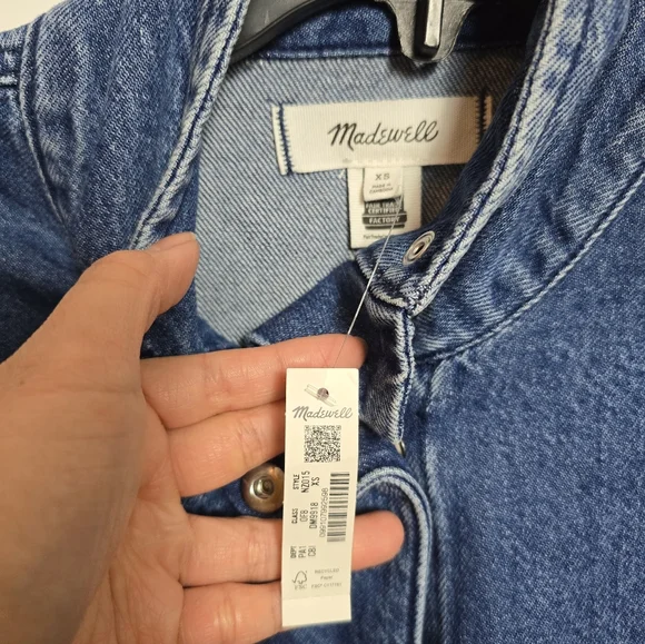 Madewell Denim Crop Field Jacket SZ XS NWT - Picture 4 of 4